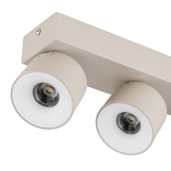 Plafoniera LED Rae, metal de culoare nisip, aluminiu de culoare nisip, plastic alb, 4x6W 3000K [4]