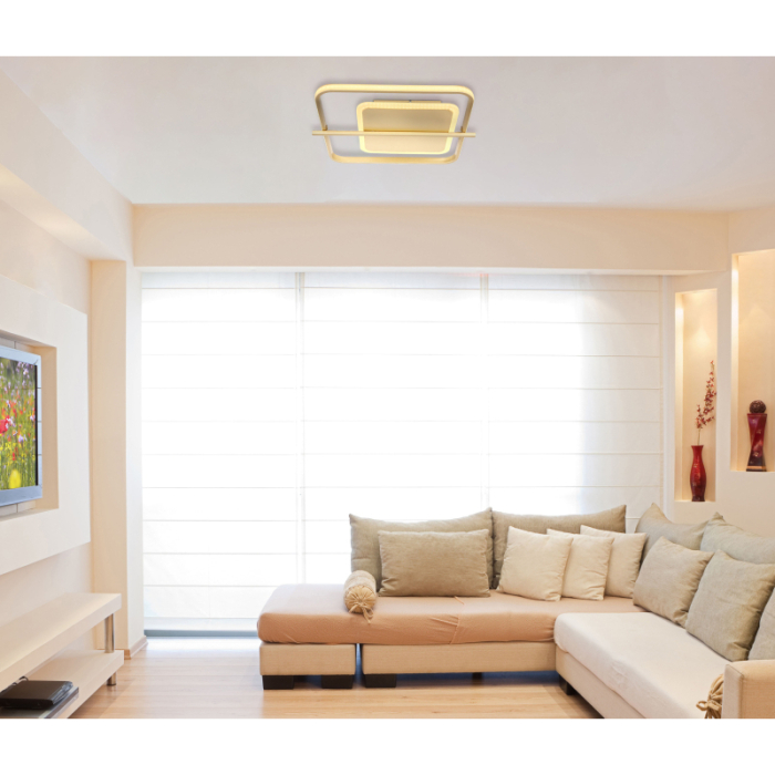 Plafoniera LED Redball, auriu mat, 36W, 3000K [2]