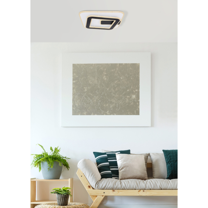 Plafoniera LED Rodan, alb/negru, 36W, dimabila 200-1800lm, CCT 3000-6000K [3]