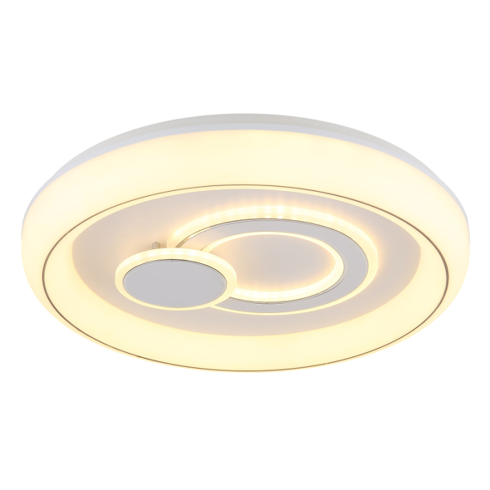 Plafoniera LED Ruiz, metal alb mat, acril opal, plastic opal, inel cromat, 48W  CCT 2700/4000/6000K [4]