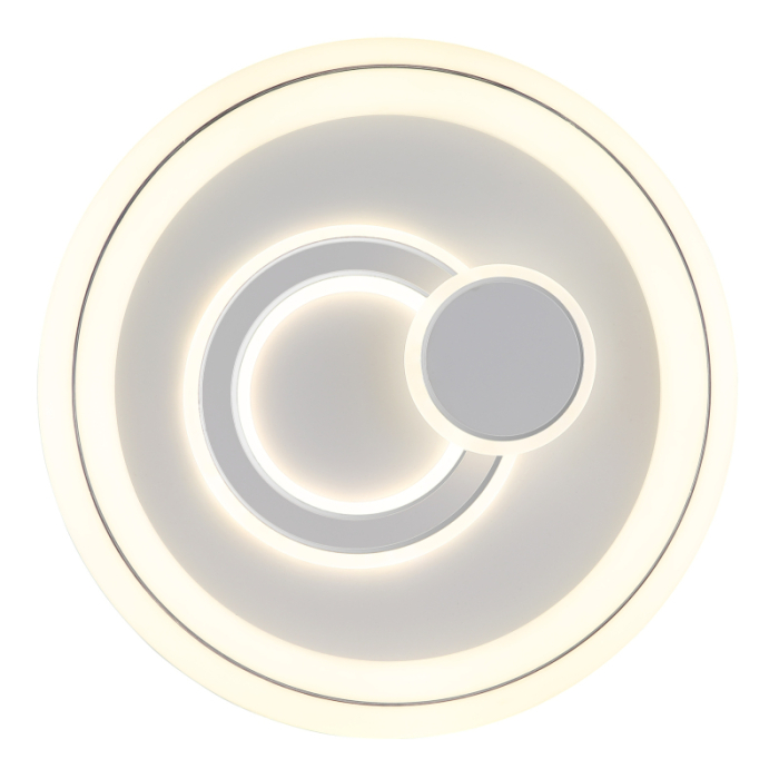 Plafoniera LED Ruiz, metal alb mat, acril opal, plastic opal, inel cromat, 48W  CCT 2700/4000/6000K [3]