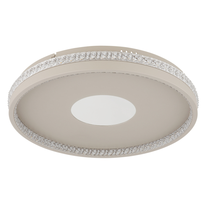 Plafoniera LED Shirley, metal de culoare nisip, cristale din plastic transparent, efect 3D din plastic oglindit, 30W CCT2700-6500K [3]