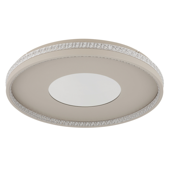 Plafoniera LED Shirley, metal de culoare nisip, cristale din plastic transparent, efect 3D din plastic oglindit, 40W CCT2700-6500K [4]