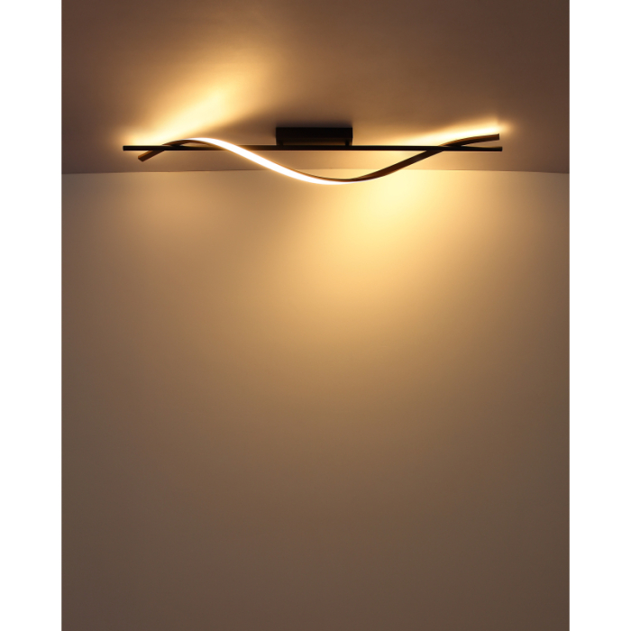 Plafoniera LED Watkins, negru/aurie, 30W 67354D [3]