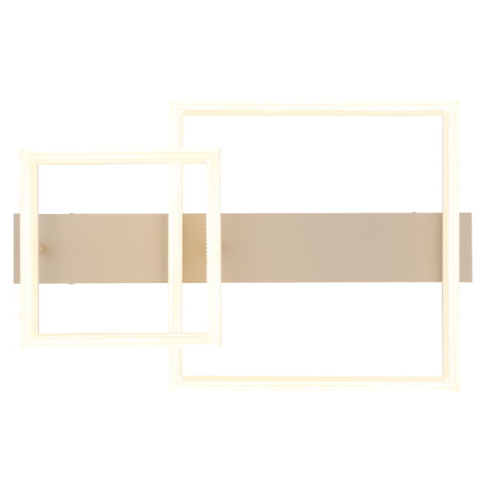 Plafoniera LED Zara, metal alb mat, metal de culoare nisip, plastic alb, plastic transparent, 24W 3000K [3]
