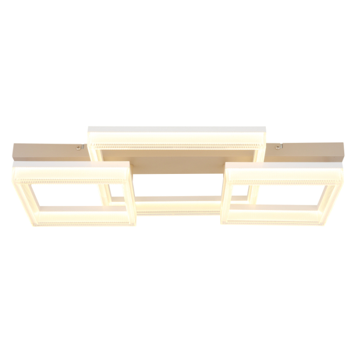 Plafoniera LED Zara, metal alb mat, metal de culoare nisip, plastic alb, plastic transparent, 40W 3000K [3]