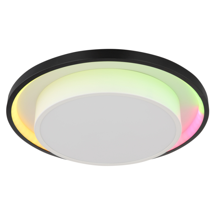 Plafoniera Morgan, negru metalic/alb, 24W, dimabila 90-900lm, RGB+CCT 2700-6500k [1]
