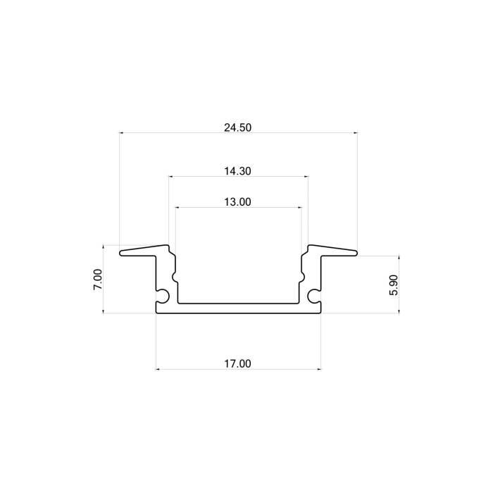 Profil pentru banda led, argintiu, 2m [3]