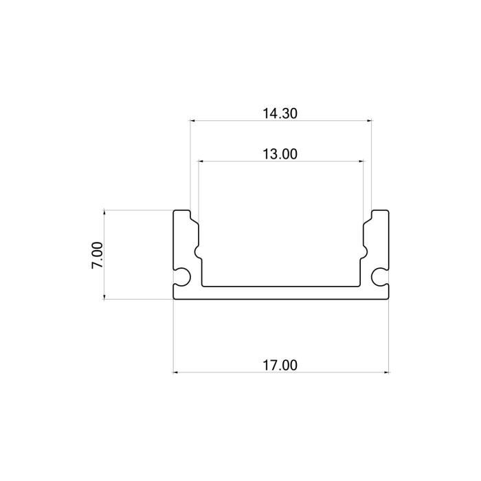 Profil pentru banda led, argintiu, 2m [3]