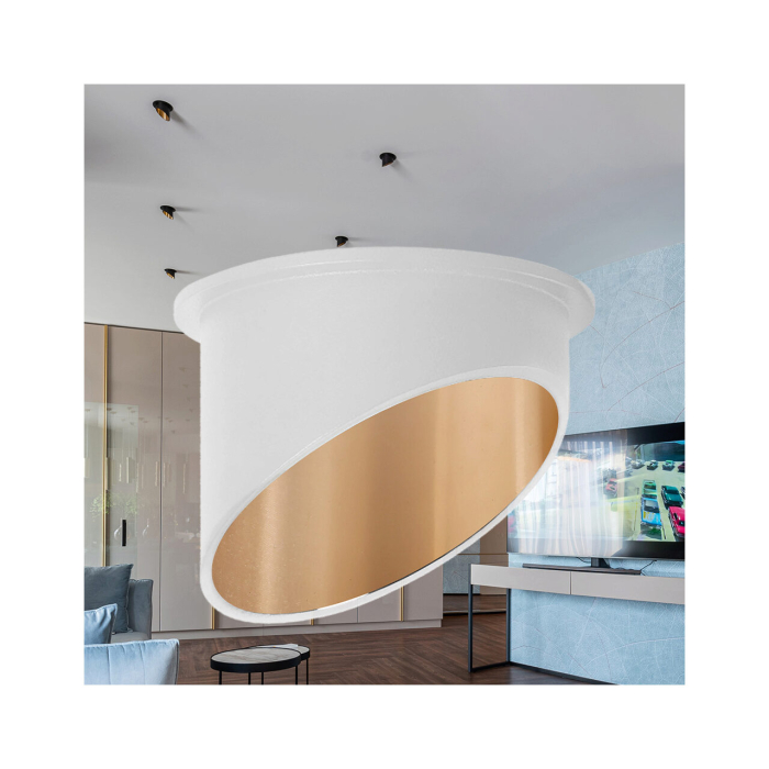 Spot aplicat, alb/auriu, 1x35W GU10, BH03-06030 [2]