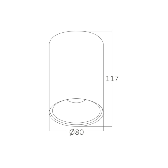 Spot aplicat, alb/negru, 1x35W GU10, BH04-30100 [3]