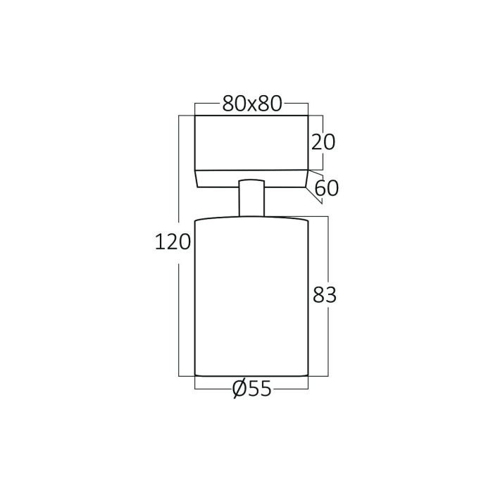 Spot aplicat, negru, 1x35W GU10, BH04-00811 [3]