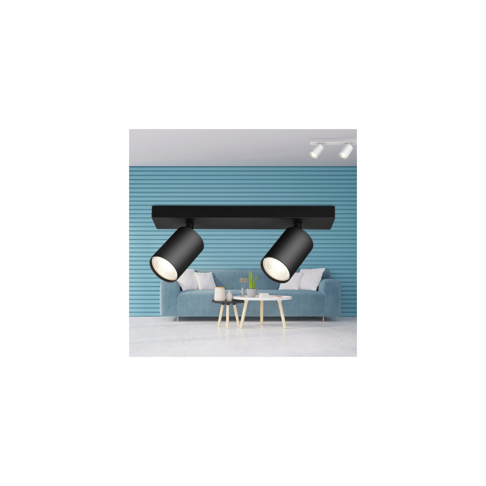 Spot aplicat, negru, 2x35W GU10, BH04-00821 [2]