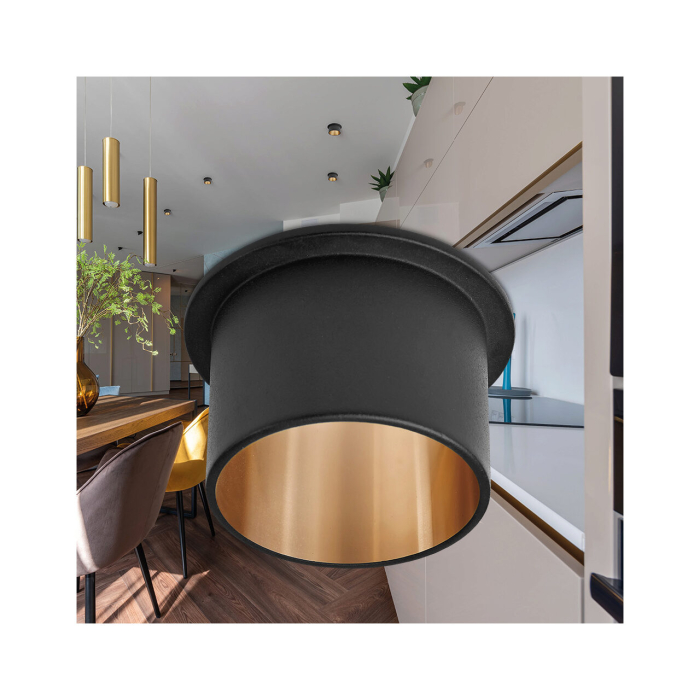 Spot aplicat, negru/auriu, 1x35W GU10, BH03-06021 [2]