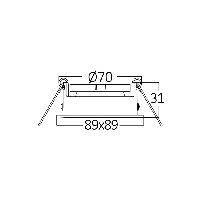 Spot incastrat, alb, 1x35W GU10, BH03-04040 [5]