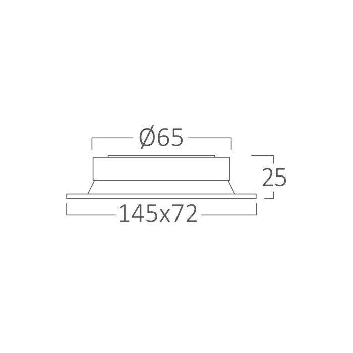 Spot incastrat, alb/negru, 1x35W GU10, BH03-00810 [3]