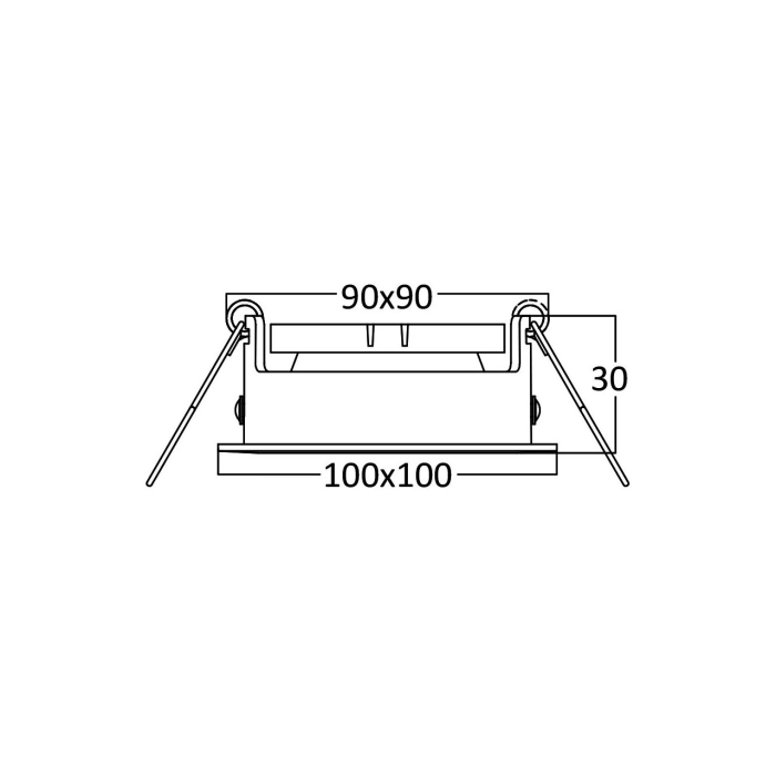 Spot incastrat, alb/negru, 1x35W GU10, BH03-05020 [3]