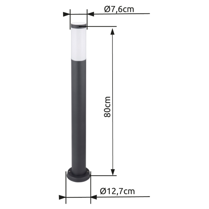 Stalp de exterior Boston, oțel inoxidabil antracit, IP44, 1xE27 [4]