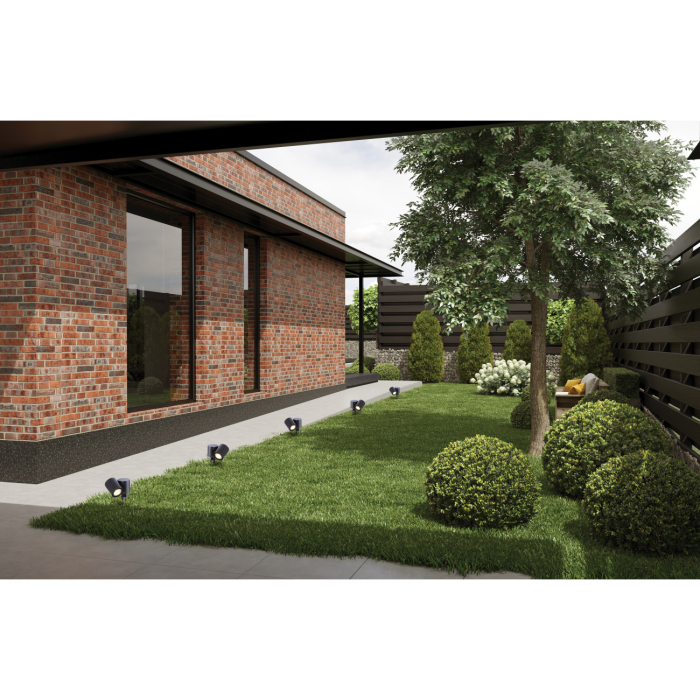 Stalp de exterior ornamental Riad, negru, 1xGU10 [2]