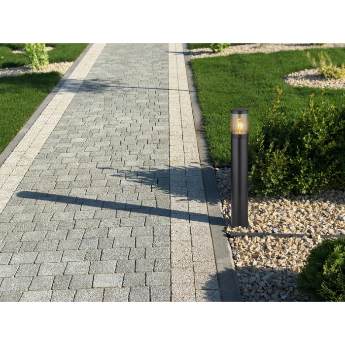 Stalp de exterior Xeloo, oțel inoxidabil negru mat, IP44, 1xE27 [2]
