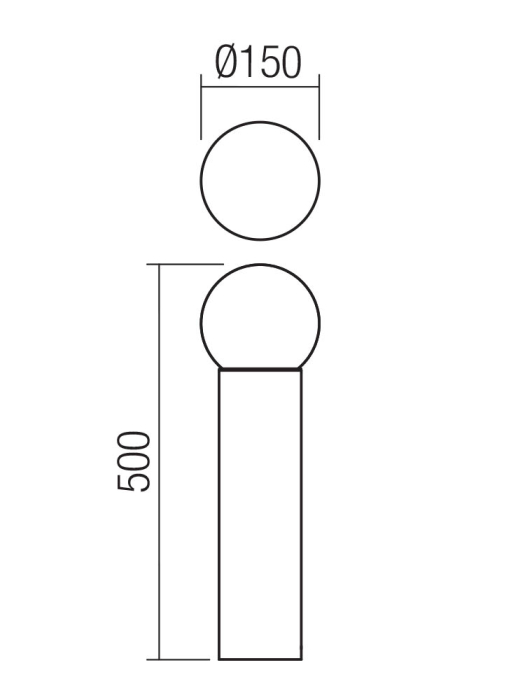 Stalp iluminat Bulk, gri, 1x28W E27, 90642 [2]