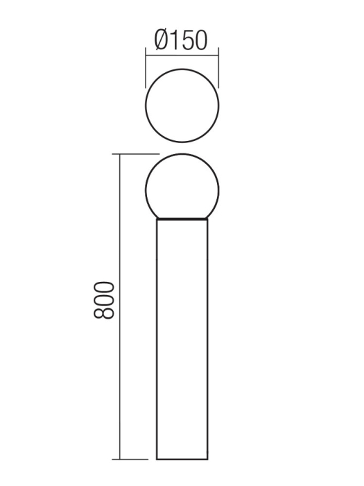Stalp iluminat Bulk, gri, 1x28W E27, 90643 [2]