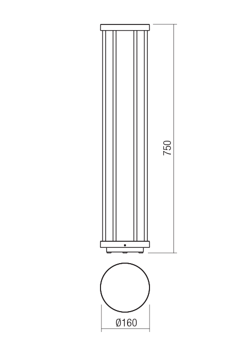Stalp iluminat LED Kalen, gri, 8W 3000K, 90579 [2]