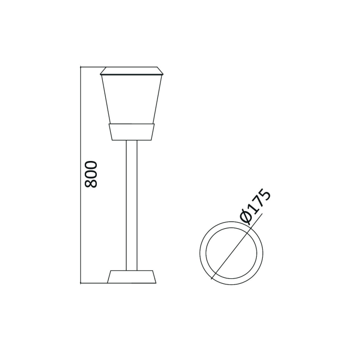 Stalp iluminat Paris, gri, 1x23W E27, BG43-03302 [3]