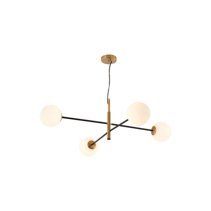 Suspensie, alb mat/auriu/negru, 6x10W G9, BV01-00111 [1]