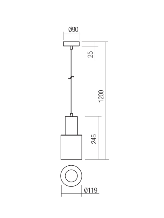 Suspensie Aurum, negru/alama, 1x15W E27, 01-3080 [2]