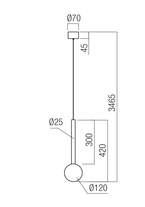 Suspensie Bolla, auriu mat, 6W CCT 2700K/3000K , 01-4549 [2]