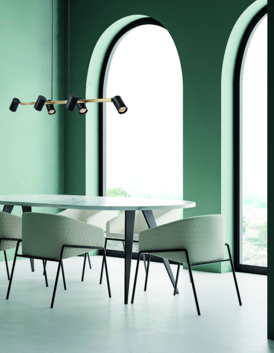 Suspensie Crius, negru mat/auriu, 6x35W GU10, 04-541 [2]