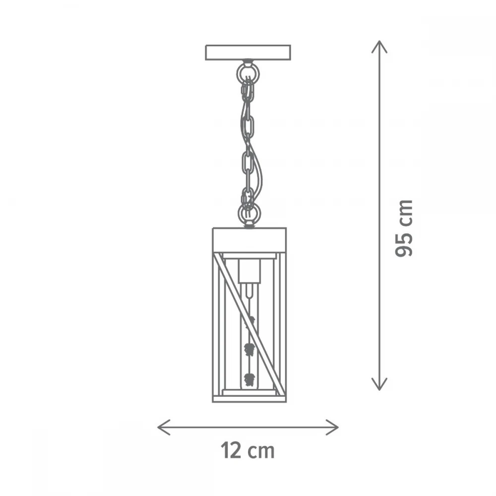 Suspensie de exterior Helena, neagra, 1xE27 [4]