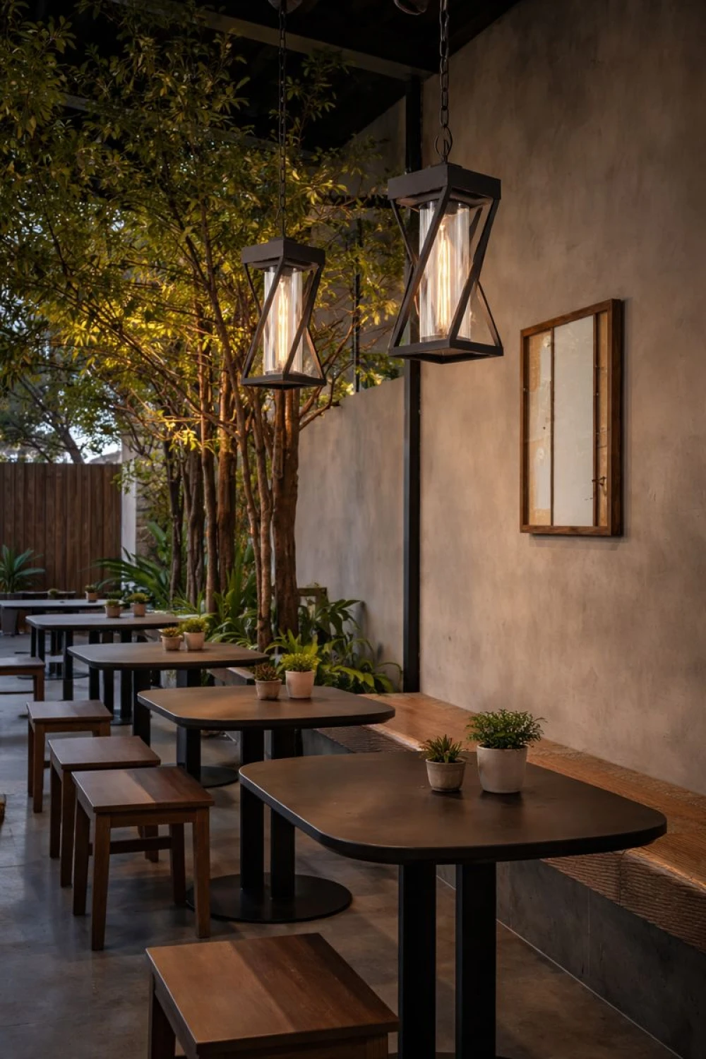 Suspensie de exterior Helena, neagra, 1xE27 [2]