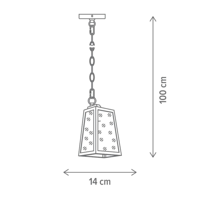 Suspensie de exterior Kenzie 7, neagra, 1xE27, KL137006 [2]
