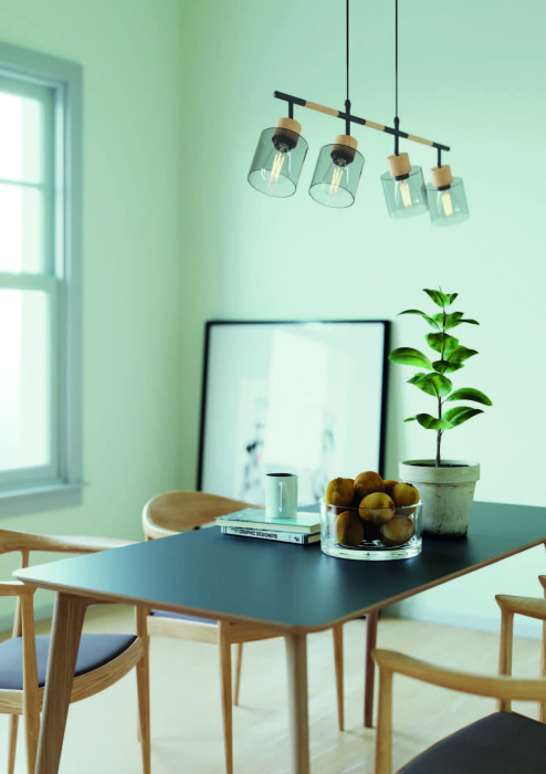 Suspensie Hansen, negru mat/lemn, 4x42W E27, 04-530 [2]