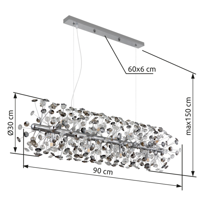 Suspensie KATRINA, 12xG9, 64135H4C [3]