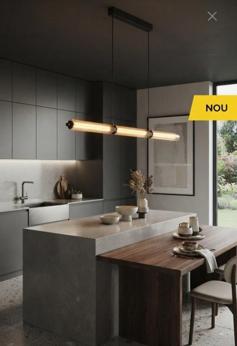 Suspensie LED Astro SP3 B, ambra/negru, 24W 3000K, KL142113 [2]