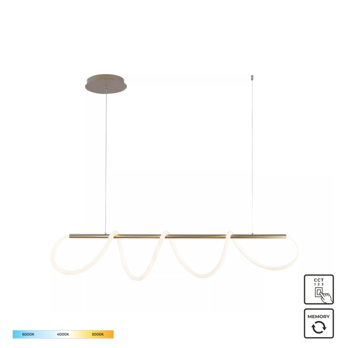 Suspensie LED Balbo, 45W CCT 3000K/4000K/6000K, 20006PM-GD [1]