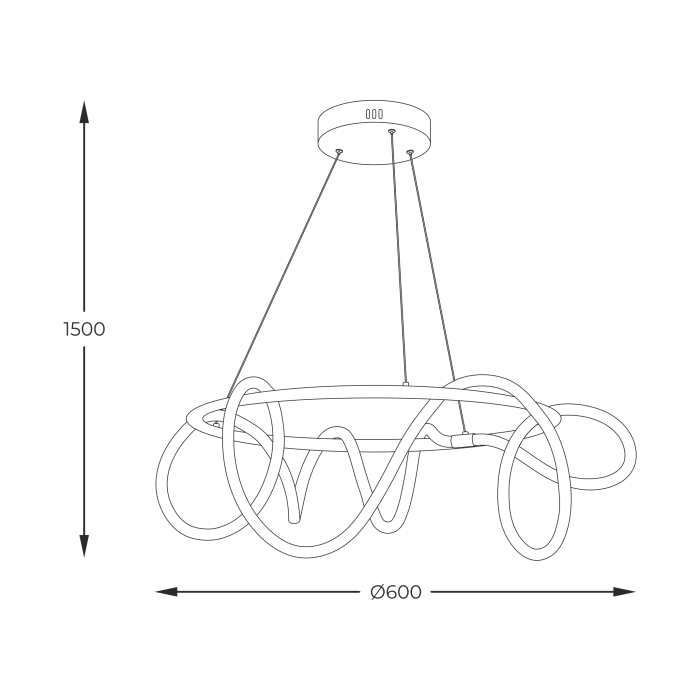 Suspensie LED Balbo, 58W CCT 3000K/4000K/6000K, 20006PL-GD [2]