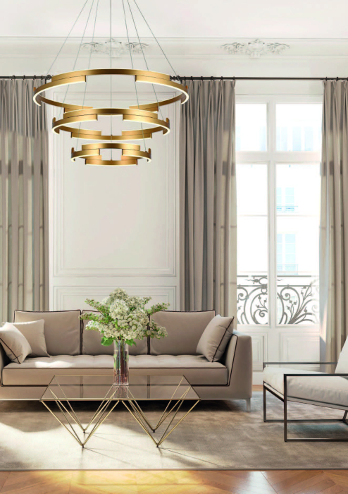 Suspensie LED Castle, auriu mat, 80W 01-3181 [3]