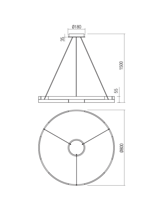Suspensie LED Castle, negru mat, 45W 01-3176 [3]