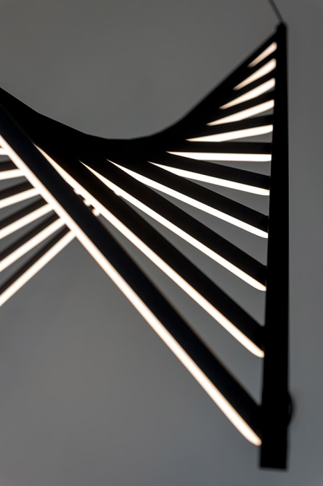 Suspensie LED Fluctus, 55W negru metal, 142073 [3]