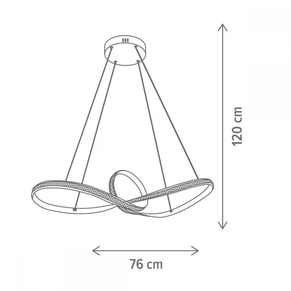 Suspensie LED Glazed LG SP1, auriu mat, 40W 4000K, KL142096 [3]