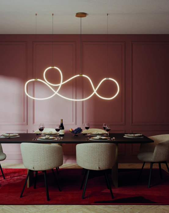 Suspensie LED Henk, auriu mat, 54W 3000K [3]