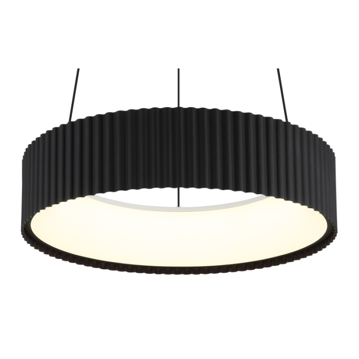 Suspensie LED Kemp, metal negru mat, acril alb, 45W CCT2700/4000/6000K [3]