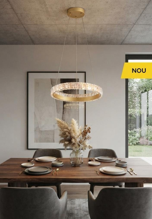 Suspensie LED Onix SP2, auriu/transparent, 24W CCT 3000K/4000K/6500K, KL142110 [2]