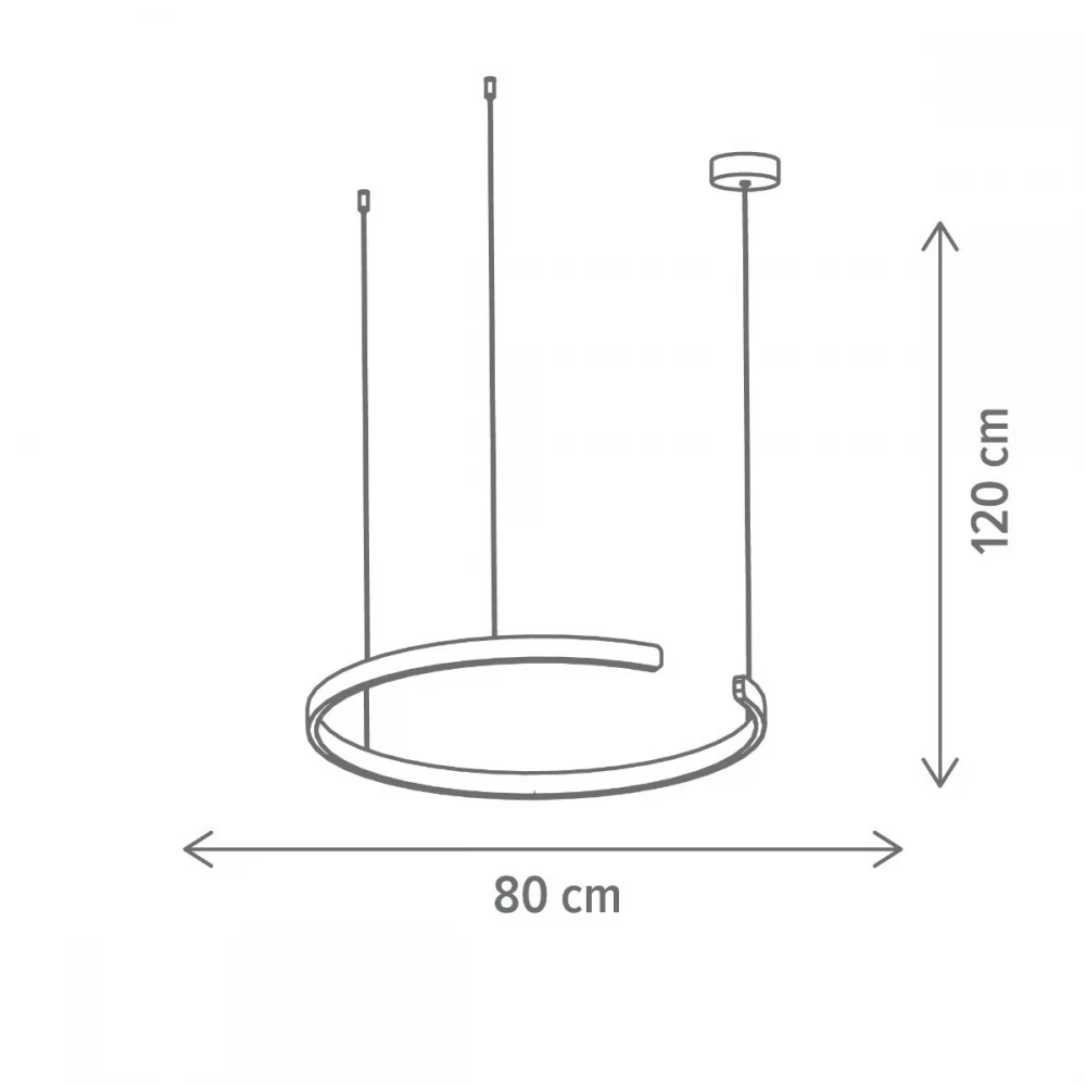 Suspensie LED Theia SP1 L, argintiu, 50W KL142084 [3]