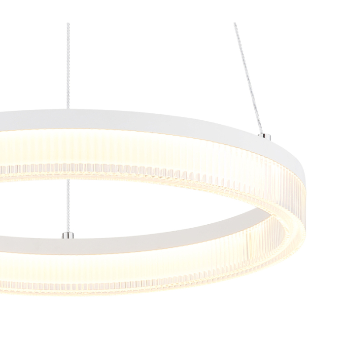 Suspensie LED Zara, metal alb mat, metal de culoare nisip, plastic alb, plastic transparent, 16W 3000K [3]