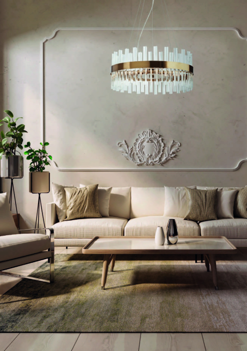 Suspensie Lido, aurie, 6x28W E14, 02-983 [2]